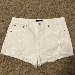 Aeropostale White Vintage High Rise Jean Shorts